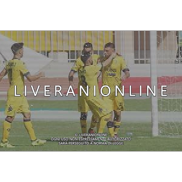 IMOLA 15 09 2019 IMOLESE CALCIO-MODENA SERIE C NELLA FOTO MODENA CALCIO DOPO GOL DI SIMONE ROSSETTI CHE NON ESULTA PRIMO DA DESTRA ©SANNA/ AGENZIA ALDO LIVERANI SAS