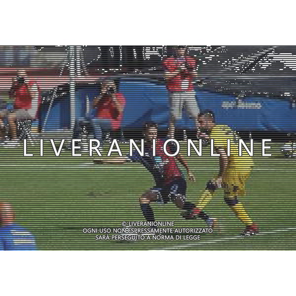 IMOLA 15 09 2019 IMOLESE CALCIO-MODENA 0-1 SERIE C NELLA FOTO DA SINISTRA VALEAU LORENZO IMOLESE E DAVI\' GUIDO MODENNA FOTO GIANNI SANNA-AG ALDO LIVERANI SAS