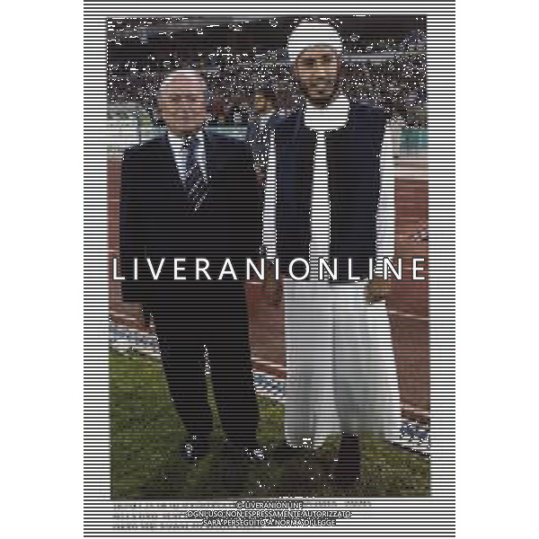 RETROSPETTIVA GHEDDAFI SAADI CALCIATORE NELLA FOTO GHEDDAFI SAADI CON JOSEPH BLATTER AG ALDO LIVERANI SAS