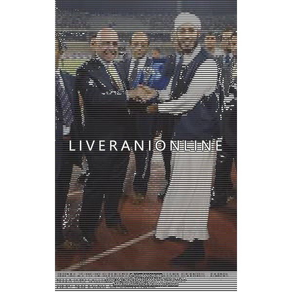 RETROSPETTIVA GHEDDAFI SAADI CALCIATORE NELLA FOTO GHEDDAFI SAADI CON ADRIANO GALLIANI AG ALDO LIVERANI SAS