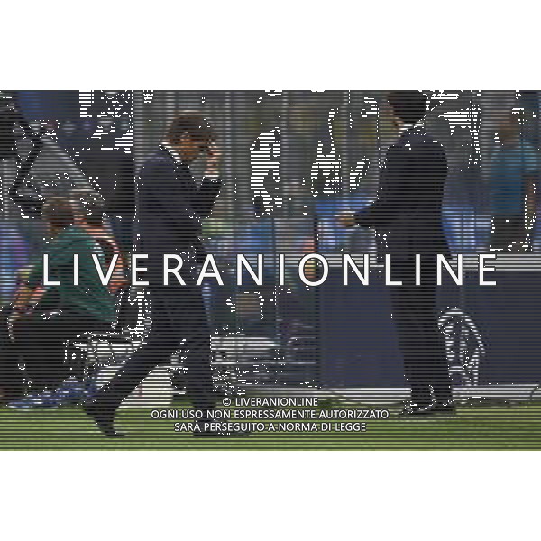 Milano 17-09-2019 Stadio Giuseppe Meazza - San Siro UEFA Champions League fase a gironi 1° giornata gruppo F Inter vs Slavia Praga nella foto Conte Antonio delusione foto Roberto Garavaglia - ag. Aldo Liverani sas / AGENZIA ALDO LIVERANI SAS