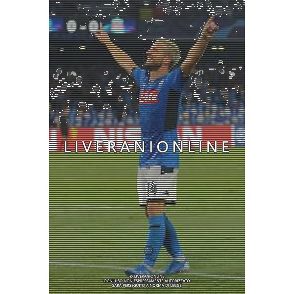 NAPOLI - LIVERPOOL UEFA CHAMPIONS LEAGUE 17.09.2019 NELLA FOTO: ESULTANZA DOPO IL GOL DI DRIES MERTENS © MOSCA / AGENZIA ALDO LIVERANI SAS