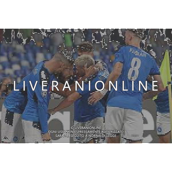 NAPOLI - LIVERPOOL UEFA CHAMPIONS LEAGUE 17.09.2019 NELLA FOTO: ESULTANZA DOPO IL GOL DI FERNANDO LLORENTE CON DRIES MERTENS © MOSCA / AGENZIA ALDO LIVERANI SAS