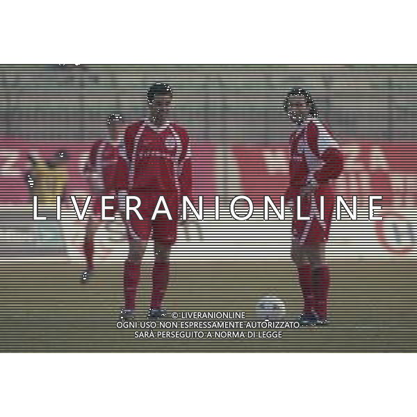 22-02-1998 MONZA CAMPIONATO DI CALCIO SERIE B MONZA TREVISO 1-1 NELLA FOTO MARCELLO CAMPOLONGHI-COSIMO FRANCIOSO AG ALDO LIVERANI SAS