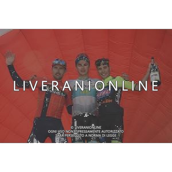 19-09-2019 Coppa Sabatini; 2019, Astana; 2019, Bahrain - Merida; 2019, Neri Sottoli - Selle Itala Ktm; Lutsenko, Alexey; Colbrelli, Sonny; Velasco, Simone; Peccioli; ©SIROTTI / AGENZIA ALDO LIVERANI SAS