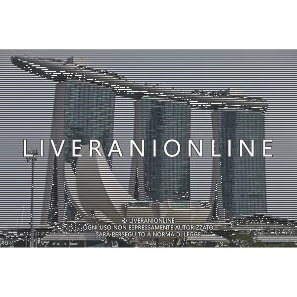 Scenic Singapore - Marina Bay Sands Hotel. 19.09.2019. Formula 1 World Championship, Rd 15, Singapore Grand Prix, Marina Bay Street Circuit, Singapore, Preparation Day. AG ALDO LIVERANI SAS-ONLY ITALY
