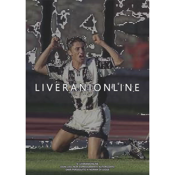 01-11-2000 SIENA CAMPIONATO DI CALCIO SERIE B SIENA -VENEZIA 1-3 NELLA FOTO ESULTANZA ANTONIO MORELLO DOPO IL GOAL AG ALDO LIVERANI SAS