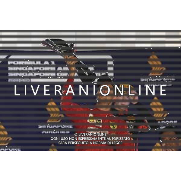 1st place Sebastian Vettel (GER) Ferrari SF90. 22.09.2019. Formula 1 World Championship, Rd 15, Singapore Grand Prix, Marina Bay Street Circuit, Singapore, Race Day. AG ALDO LIVERANI SAS-ONLY ITALY