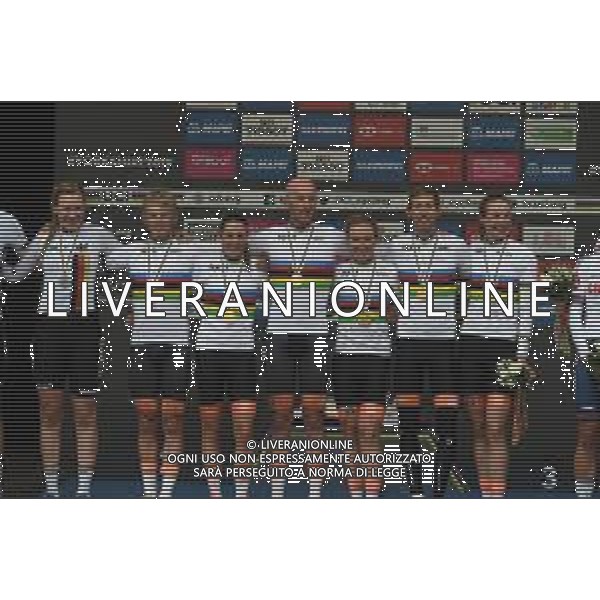 22-09-2019 World Championships Mixed Relay; 2019, Olanda; Brand, Lucinda; Markus, Riejanne; Pieters, Amy; Van Emden, Jos; Bouwman, Koen; Mollema, Bauke; - Mondiale Ciclismo Yorkshire 2019 Harrogate (GB) ©SIROTTI / AGENZIA ALDO LIVERANI SAS