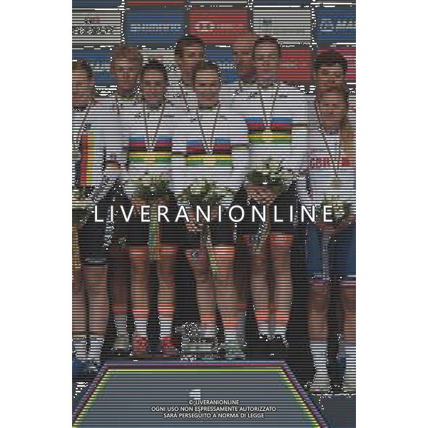 22-09-2019 World Championships Mixed Relay; 2019, Olanda; Brand, Lucinda; Markus, Riejanne; Pieters, Amy; Van Emden, Jos; Bouwman, Koen; Mollema, Bauke; - Mondiale Ciclismo Yorkshire 2019 Harrogate (GB) ©SIROTTI / AGENZIA ALDO LIVERANI SAS