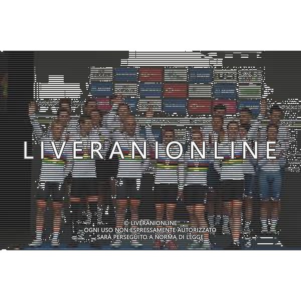 22-09-2019 World Championships Mixed Relay; 2019, Olanda; Brand, Lucinda; Markus, Riejanne; Pieters, Amy; Van Emden, Jos; Bouwman, Koen; Mollema, Bauke; - Mondiale Ciclismo Yorkshire 2019 Harrogate (GB) ©SIROTTI / AGENZIA ALDO LIVERANI SAS
