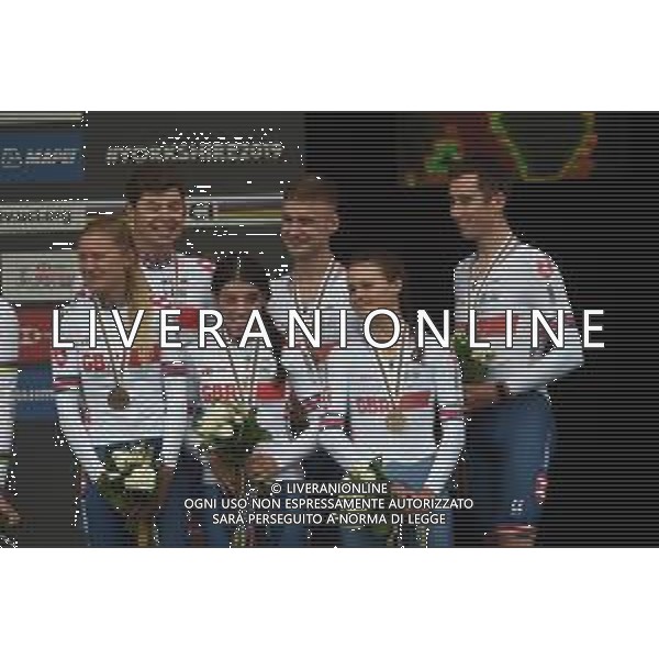 22-09-2019 World Championships Mixed Relay; 2019, Great Britain; Dolan, Lauren; Henderson, Anna; Lowden, Joscelin; Archibald, John; Bigham, Daniel; Tanfield, Harry; Harrogate; - Mondiale Ciclismo Yorkshire 2019 Harrogate (GB) ©SIROTTI / AGENZIA ALDO LIVERANI SAS