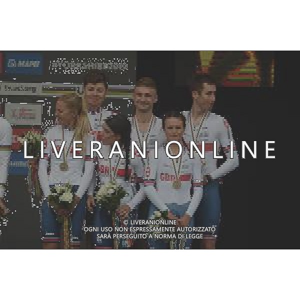 22-09-2019 World Championships Mixed Relay; 2019, Great Britain; Dolan, Lauren; Henderson, Anna; Lowden, Joscelin; Archibald, John; Bigham, Daniel; Tanfield, Harry; Harrogate; - Mondiale Ciclismo Yorkshire 2019 Harrogate (GB) ©SIROTTI / AGENZIA ALDO LIVERANI SAS