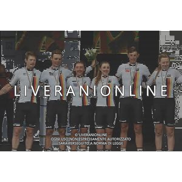 22-09-2019 World Championships Mixed Relay; 2019, Germany; Brennauer, Lisa; Klein, Lisa; Kroger, Mieke; Martin, Tony; Politt, Nils; Sutterlin, Jasha; Harrogate; - Mondiale Ciclismo Yorkshire 2019 Harrogate (GB) ©SIROTTI / AGENZIA ALDO LIVERANI SAS