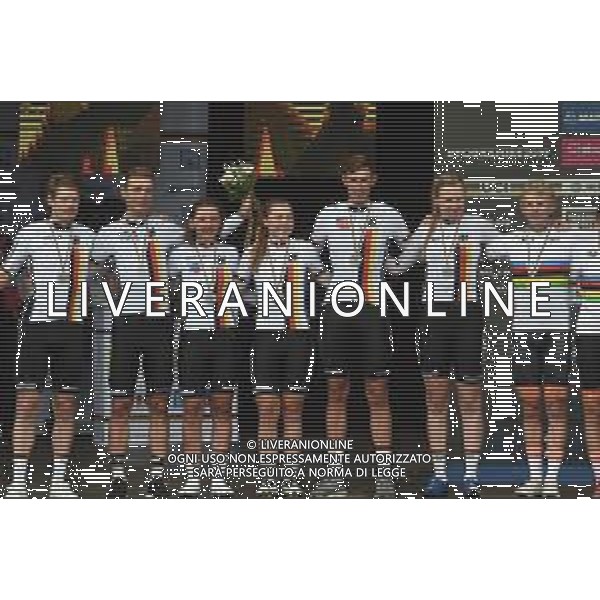 22-09-2019 World Championships Mixed Relay; 2019, Germany; Brennauer, Lisa; Klein, Lisa; Kroger, Mieke; Martin, Tony; Politt, Nils; Sutterlin, Jasha; Harrogate; - Mondiale Ciclismo Yorkshire 2019 Harrogate (GB) ©SIROTTI / AGENZIA ALDO LIVERANI SAS