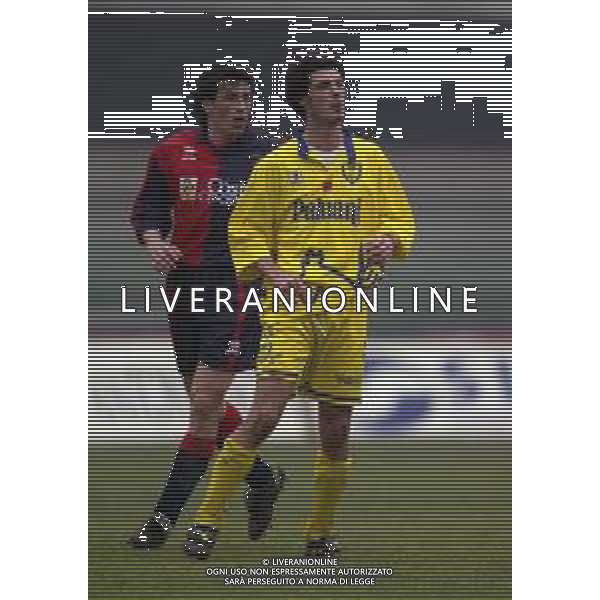 22-02-1998 VERONA-CAMPIONATO DI CALCIO SERIE B CHIEVO VERONA GENOA 0-1 NELLA FOTO MASSIMO MARAZZINA E DARIO MORELLO AG ALDO LIVERANI SAS