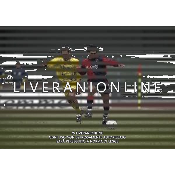 22-02-1998 VERONA-CAMPIONATO DI CALCIO SERIE B CHIEVO VERONA GENOA 0-1 NELLA FOTO ALESSANDRO ROMANO E SILVIO GIUSTI AG ALDO LIVERANI SAS