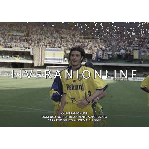 16-05 1999 VERONA CAMPIONATO DI CALCIO SERIE B CHIEVO -VERONA 2-0 NELLA FOTO ESULTANZA GIOCATORI CHIEVO A FINEGARA PER LA VITTORIA NEL DERBY AG ALDO LIVERANI SAS