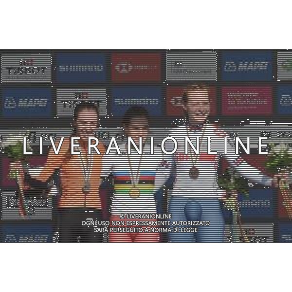 23-09-2019 World Championships Junior Women Cronometro; 2019, Russia; 2019, Olanda; 2019, Great Britain; Gareeva, Aigul; Van Anrooij, Shirin; Backstedt, Elynor; Harrogate; - Mondiale Ciclismo Donne Yorkshire 2019 Harrogate (GB) © SIROTTI / AGENZIA ALDO LIVERANI SAS