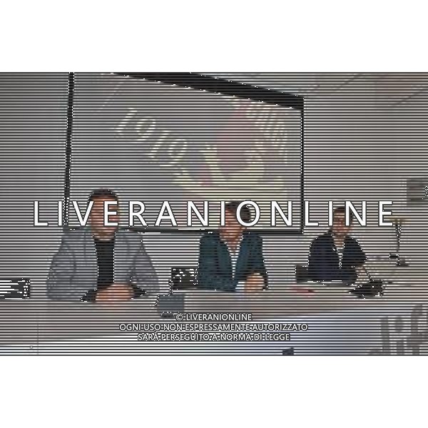 IMOLA 23 09 2019 CONF STAMPA PRESENTAZIONE DI ALBERTO CARDI NUOVO RESPONSABILE SETTORE GIOVANILE NELLA FOTO DA SINISTRA ALBERTO CARDI,PRESIDENTE DELL\'IMOLESE CALCIO LORENZO SPAGNOLI E VALERIO MATTEO CELOTTI UFFICIO STAMPA © SANNA / AGENZIA ALDO LIVERANI SAS