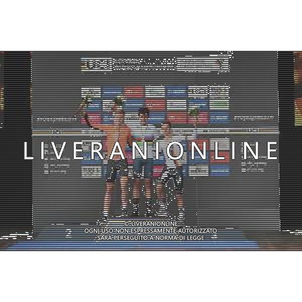 23-09-2019 World Championships Junior Man Cronometro; 2019, Italia; 2019, Olanda; 2019, Germany; Tiberi, Antonio; Leunse, Enzo; Brenner, Marco; Harrogate; - Mondiale Ciclismo Uomini Yorkshire 2019 Harrogate (GB) © SIROTTI / AGENZIA ALDO LIVERANI SAS