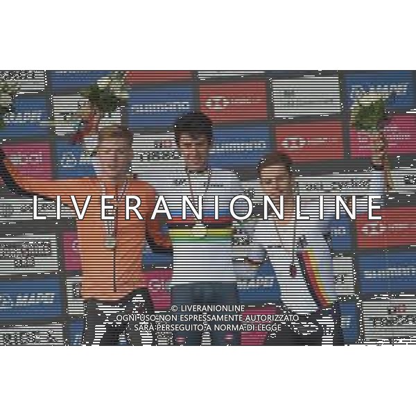 23-09-2019 World Championships Junior Man Cronometro; 2019, Italia; 2019, Olanda; 2019, Germany; Tiberi, Antonio; Leunse, Enzo; Brenner, Marco; Harrogate; - Mondiale Ciclismo Uomini Yorkshire 2019 Harrogate (GB) © SIROTTI / AGENZIA ALDO LIVERANI SAS