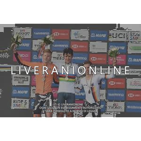 23-09-2019 World Championships Junior Man Cronometro; 2019, Italia; 2019, Olanda; 2019, Germany; Tiberi, Antonio; Leunse, Enzo; Brenner, Marco; Harrogate; - Mondiale Ciclismo Uomini Yorkshire 2019 Harrogate (GB) © SIROTTI / AGENZIA ALDO LIVERANI SAS