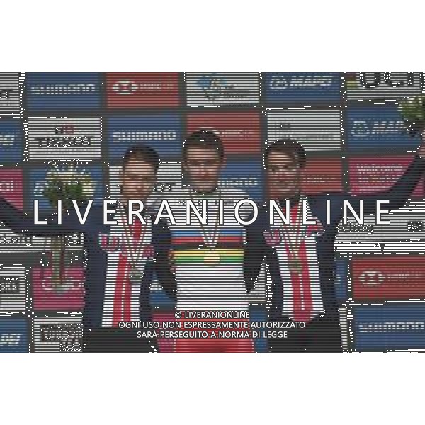 24-09-2019 World Championships U23 Cronometro; 2019, Danimarca; 2019, Usa; Bjerg, Mikkel; Mcnulty, Brandon; Garrison, Ian; Harrogate; FOTO STEFANO SIROTTI-AG ALDO LIVERANI SAS