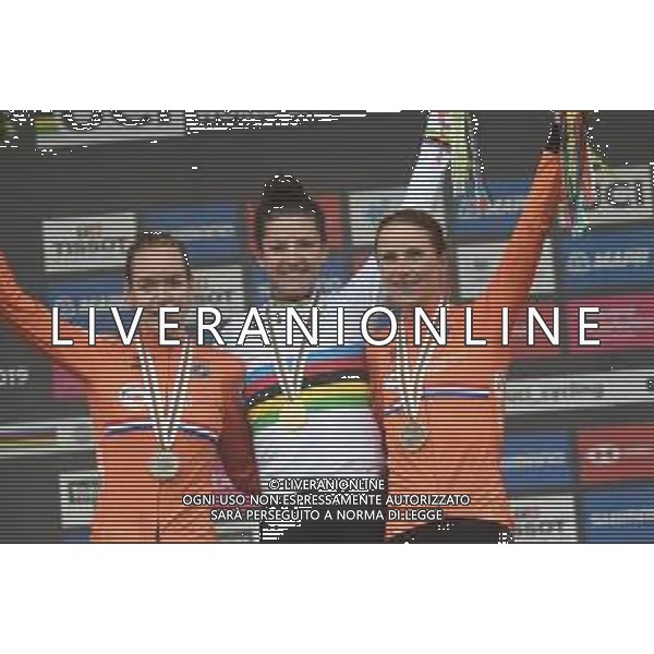 24-09-2019 World Championships Elite Women Cronometro; 2019, Usa; 2019, Olanda; Dygert, Chloe; Van Der Breggen, Anna; Van Vleuten, Annemiek; Harrogate; - Mondiale Ciclismo Donne ©SIROTTI / AGENZIA ALDO LIVERANI SAS