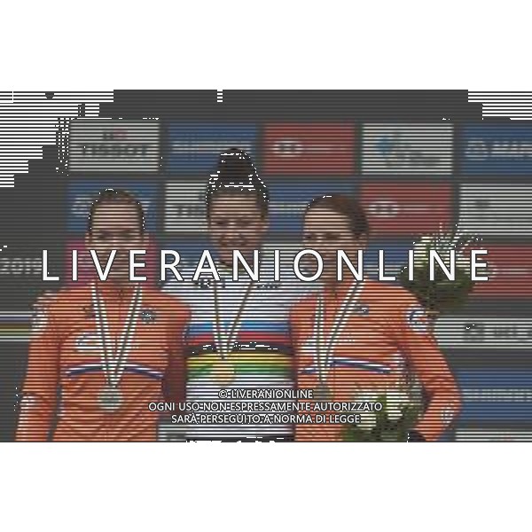 24-09-2019 World Championships Elite Women Cronometro; 2019, Usa; 2019, Olanda; Dygert, Chloe; Van Der Breggen, Anna; Van Vleuten, Annemiek; Harrogate; - Mondiale Ciclismo Donne ©SIROTTI / AGENZIA ALDO LIVERANI SAS
