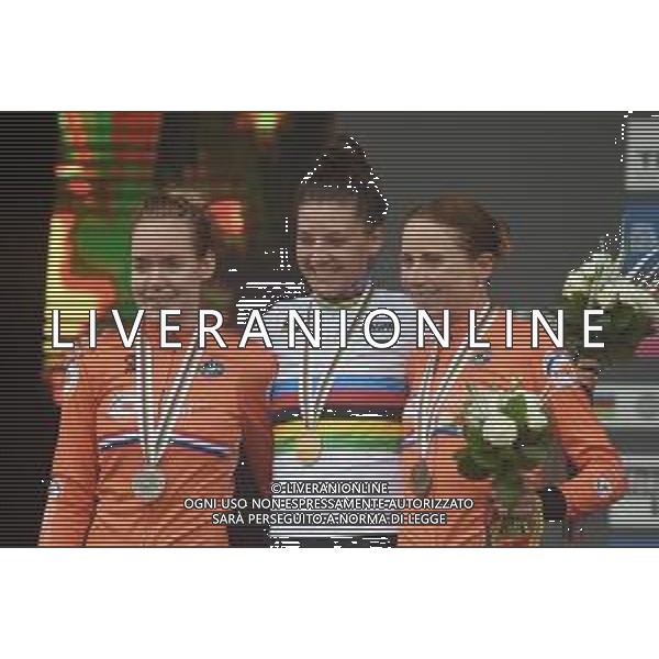 24-09-2019 World Championships Elite Women Cronometro; 2019, Usa; 2019, Olanda; Dygert, Chloe; Van Der Breggen, Anna; Van Vleuten, Annemiek; Harrogate; - Mondiale Ciclismo Donne ©SIROTTI / AGENZIA ALDO LIVERANI SAS