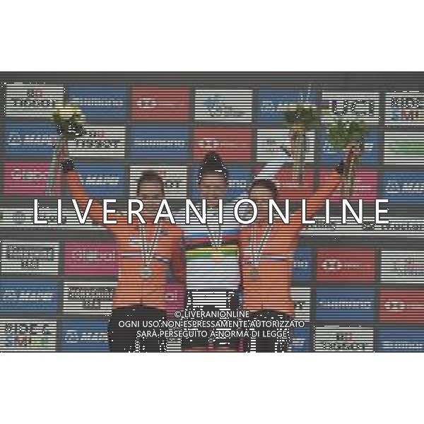 24-09-2019 World Championships Elite Women Cronometro; 2019, Usa; 2019, Olanda; Dygert, Chloe; Van Der Breggen, Anna; Van Vleuten, Annemiek; Harrogate; - Mondiale Ciclismo Donne ©SIROTTI / AGENZIA ALDO LIVERANI SAS