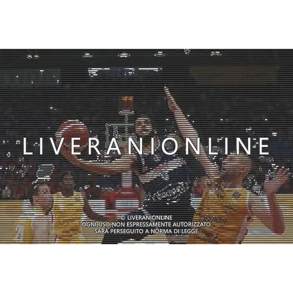Carpegna Prosciutto Basket Pesaro vs Pompea Fortitudo Bologna Campionato di Basket Serie A 24/09/2019 nella foto: Robertson Kassius (Pompea Fortitudo Bologna) ©Claudio Zamagni/Agenzia Aldo Liverani Robertson Kassius(Pompea Fortitudo Bologna) during Italian Serie A Basketball match between Carpegna Prosciutto Basket Pesaro and and Pompea Fortitudo Bologna at Vitrifrigo Arena in Pesaro on September 24 2019 photo credit by Claudio Zamagni/Aldo Liverani Photo Agency / AGENZIA ALDO LIVERANI SAS