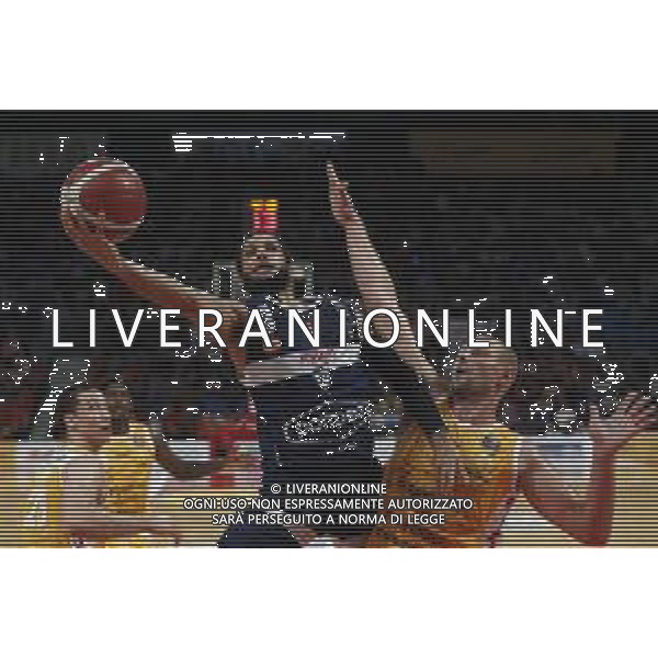 Carpegna Prosciutto Basket Pesaro vs Pompea Fortitudo Bologna Campionato di Basket Serie A 24/09/2019 nella foto: Robertson Kassius (Pompea Fortitudo Bologna) ©Claudio Zamagni/Agenzia Aldo Liverani Robertson Kassius(Pompea Fortitudo Bologna) during Italian Serie A Basketball match between Carpegna Prosciutto Basket Pesaro and and Pompea Fortitudo Bologna at Vitrifrigo Arena in Pesaro on September 24 2019 photo credit by Claudio Zamagni/Aldo Liverani Photo Agency / AGENZIA ALDO LIVERANI SAS