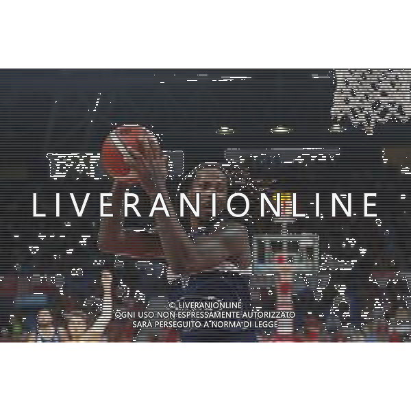 Carpegna Prosciutto Basket Pesaro vs Pompea Fortitudo Bologna Campionato di Basket Serie A 24/09/2019 nella foto: Daniel Edward (Pompea Fortitudo Bologna) ©Claudio Zamagni/Agenzia Aldo Liverani Daniel Edward(Pompea Fortitudo Bologna) during Italian Serie A Basketball match between Carpegna Prosciutto Basket Pesaro and and Pompea Fortitudo Bologna at Vitrifrigo Arena in Pesaro on September 24 2019 photo credit by Claudio Zamagni/Aldo Liverani Photo Agency / AGENZIA ALDO LIVERANI SAS