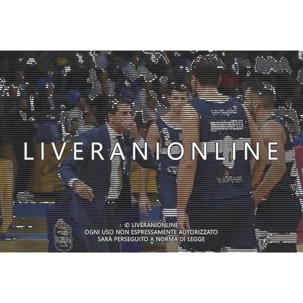 Carpegna Prosciutto Basket Pesaro vs Pompea Fortitudo Bologna Campionato di Basket Serie A 24/09/2019 nella foto: Mister Antimo Martino (Pompea Fortitudo Bologna) ©Claudio Zamagni/Agenzia Aldo Liverani Mister Antimo Martino(Pompea Fortitudo Bologna) during Italian Serie A Basketball match between Carpegna Prosciutto Basket Pesaro and and Pompea Fortitudo Bologna at Vitrifrigo Arena in Pesaro on September 24 2019 photo credit by Claudio Zamagni/Aldo Liverani Photo Agency / AGENZIA ALDO LIVERANI SAS