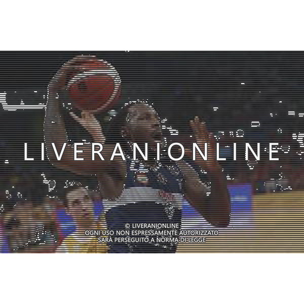 Carpegna Prosciutto Basket Pesaro vs Pompea Fortitudo Bologna Campionato di Basket Serie A 24/09/2019 nella foto: Daniel Edward (Pompea Fortitudo Bologna) ©Claudio Zamagni/Agenzia Aldo Liverani Daniel Edward(Pompea Fortitudo Bologna) during Italian Serie A Basketball match between Carpegna Prosciutto Basket Pesaro and and Pompea Fortitudo Bologna at Vitrifrigo Arena in Pesaro on September 24 2019 photo credit by Claudio Zamagni/Aldo Liverani Photo Agency / AGENZIA ALDO LIVERANI SAS