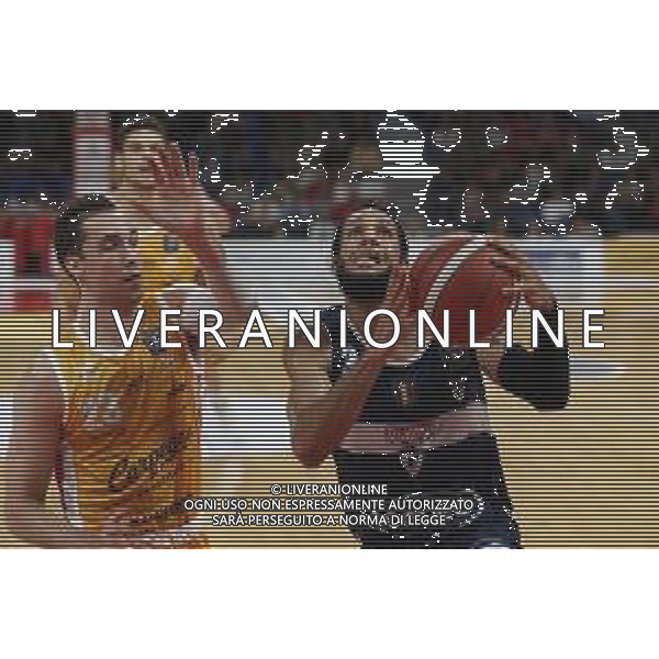 Carpegna Prosciutto Basket Pesaro vs Pompea Fortitudo Bologna Campionato di Basket Serie A 24/09/2019 nella foto: Robertson Kassius(Pompea Fortitudo Bologna) ©Claudio Zamagni/Agenzia Aldo Liverani Robertson Kassius(Pompea Fortitudo Bologna) during Italian Serie A Basketball match between Carpegna Prosciutto Basket Pesaro and and Pompea Fortitudo Bologna at Vitrifrigo Arena in Pesaro on September 24 2019 photo credit by Claudio Zamagni/Aldo Liverani Photo Agency / AGENZIA ALDO LIVERANI SAS
