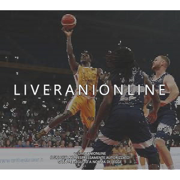 Carpegna Prosciutto Basket Pesaro vs Pompea Fortitudo Bologna Campionato di Basket Serie A 24/09/2019 nella foto: Barford Jaylen (Carpegna prosciutto Basket Pesaro) ©Claudio Zamagni/Agenzia Aldo Liverani Barford Jaylen (Carpegna prosciutto Basket Pesaro) during Italian Serie A Basketball match between Carpegna Prosciutto Basket Pesaro and and Pompea Fortitudo Bologna at Vitrifrigo Arena in Pesaro on September 24 2019 photo credit by Claudio Zamagni/Aldo Liverani Photo Agency/ AGENZIA ALDO LIVERANI SAS