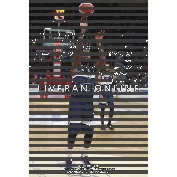 Carpegna Prosciutto Basket Pesaro vs Pompea Fortitudo Bologna Campionato di Basket Serie A 24/09/2019 nella foto: Daniel Edward(Pompea Fortitudo Bologna) ©Claudio Zamagni/Agenzia Aldo Liverani Daniel Edward(Pompea Fortitudo Bologna) during Italian Serie A Basketball match between Carpegna Prosciutto Basket Pesaro and and Pompea Fortitudo Bologna at Vitrifrigo Arena in Pesaro on September 24 2019 photo credit by Claudio Zamagni/Aldo Liverani Photo Agency/ AGENZIA ALDO LIVERANI SAS