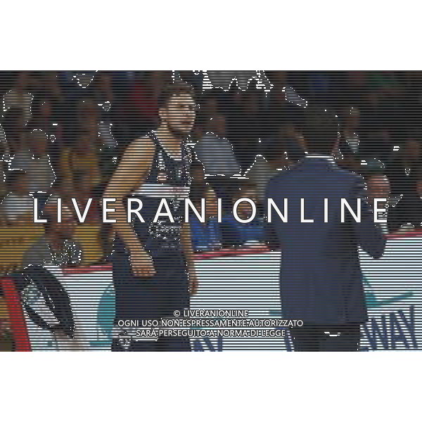 Carpegna Prosciutto Basket Pesaro vs Pompea Fortitudo Bologna Campionato di Basket Serie A 24/09/2019 nella foto: Mancinelli Stefano(Pompea Fortitudo Bologna) Mister Antimo Martino(Pompea Fortitudo Bologna) ©Claudio Zamagni/Agenzia Aldo Liverani Mancinelli Stefano(Pompea Fortitudo Bologna) Mister Antimo Martino(Pompea Fortitudo Bologna) during Italian Serie A Basketball match between Carpegna Prosciutto Basket Pesaro and and Pompea Fortitudo Bologna at Vitrifrigo Arena in Pesaro on September 24 2019 photo credit by Claudio Zamagni/Aldo Liverani Photo Agency/ AGENZIA ALDO LIVERANI SAS