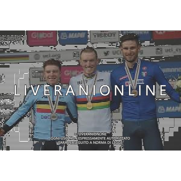 25-09-2019 World Championships Elite Cronometro; 2019, Bahrain - Merida; 2019, Deceunick - Quickstep; 2019, Team Ineos; Dennis, Rohan; Evenepoel, Remco; Ganna, Filippo; Harrogate; FOTO STEFANO SIROTTI-AG ALDO LIVERANI SAS