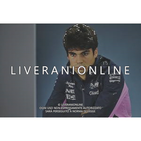Lance Stroll (CDN) Racing Point F1 Team in the FIA Press Conference. 26.09.2019. Formula 1 World Championship, Rd 16, Russian Grand Prix, Sochi Autodrom, Sochi, Russia, Preparation Day. / AGENZIA ALDO LIVERANI SAS - ITALY ONLY EDITORIAL USE ONLY - Gp F1 Russian Grand Prix - Preparation Day - Sochi, Russia 26.09.2019