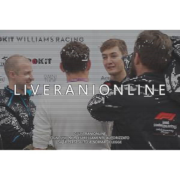 George Russell (GBR) Williams Racing with the media. 26.09.2019. Formula 1 World Championship, Rd 16, Russian Grand Prix, Sochi Autodrom, Sochi, Russia, Preparation Day. / AGENZIA ALDO LIVERANI SAS - ITALY ONLY EDITORIAL USE ONLY - Gp F1 Russian Grand Prix - Preparation Day - Sochi, Russia 26.09.2019