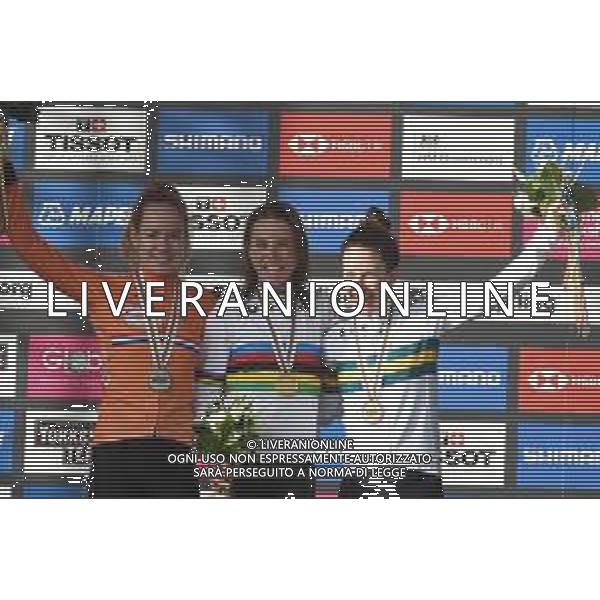28-09-2019 World Championships Elite Women; 2019, Olanda; 2019, Australia; Van Vleuten, Annemiek; Van Der Breggen, Anna; Spratt, Amanda; Harrogate; - Mondiali Ciclismo Donne © SIROTTI / AGENZIA ALDO LIVERANI SAS