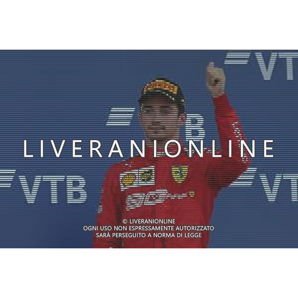 3rd place Charles Leclerc (MON) Ferrari SF90. 29.09.2019. Formula 1 World Championship, Rd 16, Russian Grand Prix, Sochi Autodrom, Sochi, Russia, Race Day. / AGENZIA ALDO LIVERANI SAS - ITALY ONLY EDITORIAL USE ONLY - Gp F1 Gara Russia Sochi 29.09.2019