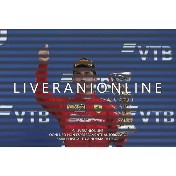 3rd place Charles Leclerc (MON) Ferrari SF90. 29.09.2019. Formula 1 World Championship, Rd 16, Russian Grand Prix, Sochi Autodrom, Sochi, Russia, Race Day. / AGENZIA ALDO LIVERANI SAS - ITALY ONLY EDITORIAL USE ONLY - Gp F1 Gara Russia Sochi 29.09.2019