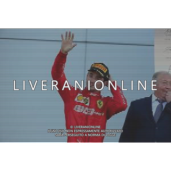 3rd place Charles Leclerc (MON) Ferrari SF90. 29.09.2019. Formula 1 World Championship, Rd 16, Russian Grand Prix, Sochi Autodrom, Sochi, Russia, Race Day. / AGENZIA ALDO LIVERANI SAS - ITALY ONLY EDITORIAL USE ONLY - Gp F1 Gara Russia Sochi 29.09.2019