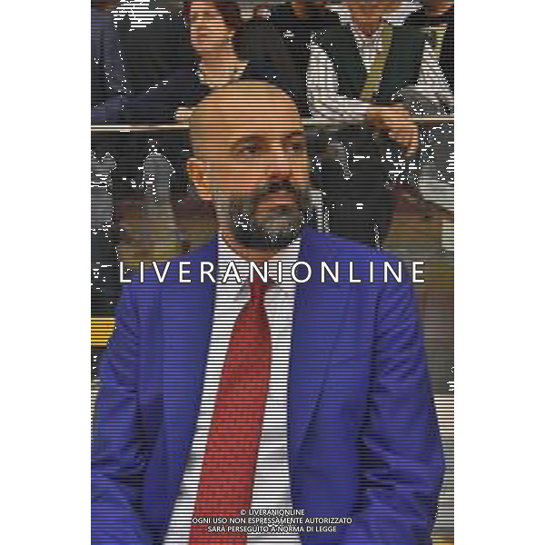 Grissin Bon Reggio Emilia REGGIANA - Dolomiti Energia Trentino TRENTO Campionato BASKET Serie A 28.09.2019 nella foto L\'ALLENATORE REGGIANA MAURIZIO BUSCAGLIA ©GS / AGENZIA ALDO LIVERANI SAS