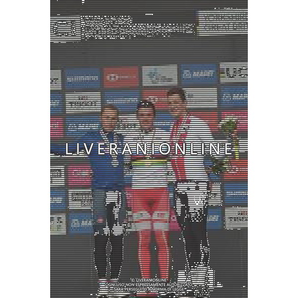 29-09-2019 World Championships Elite; 2019, Trek - Segafredo; 2019, Mitchelton - Scott; 2019, Groupama - Fdj; Pedersen, Mads; Trentin, Matteo; Kung, Stefan; Harrogate; - mondiali ciclismo ©SIROTTI / AGENZIA ALDO LIVERANI SAS